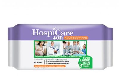 Hospicare 40R Wet Wipes, 30cm x 20cm 40pc/pk