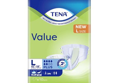 TENA Value Unisex Adult Diapers – L (114-147cm)